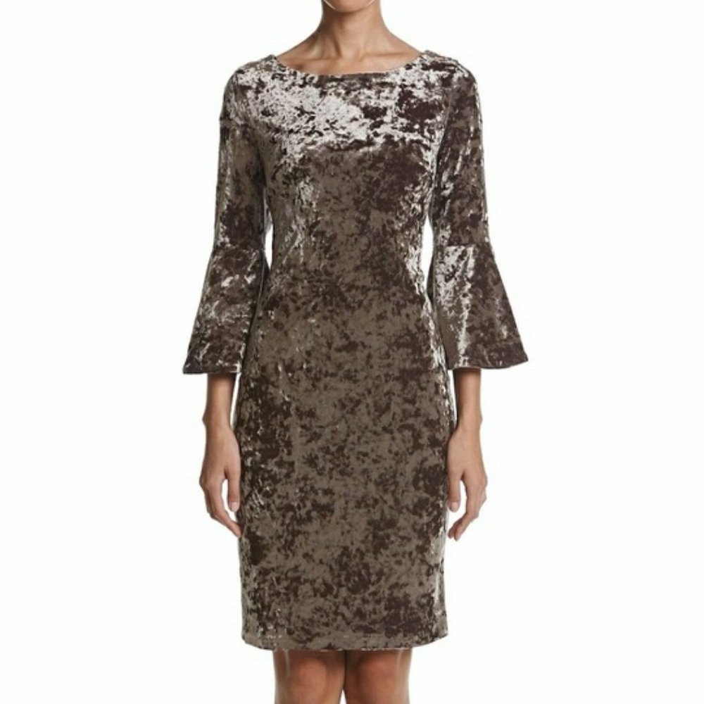calvin klein crushed velvet sheath dress 🤎 6